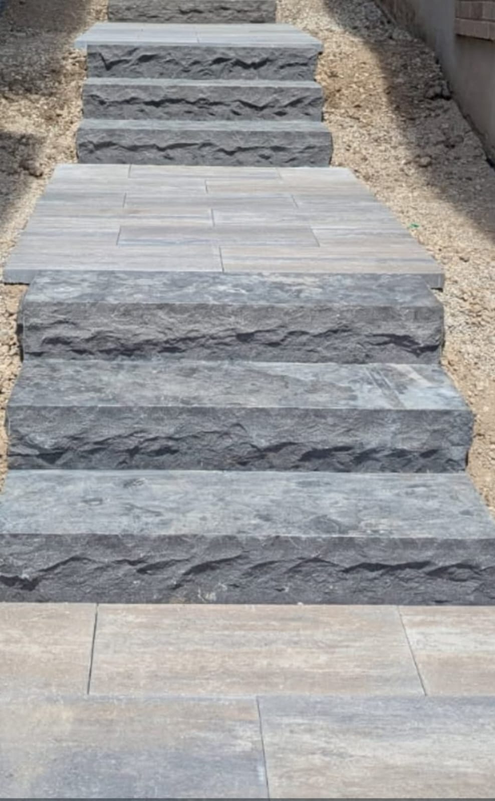 Antique black matching step filler stone